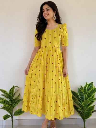 Soft Cotton 2 tier maxi with full cotton lining