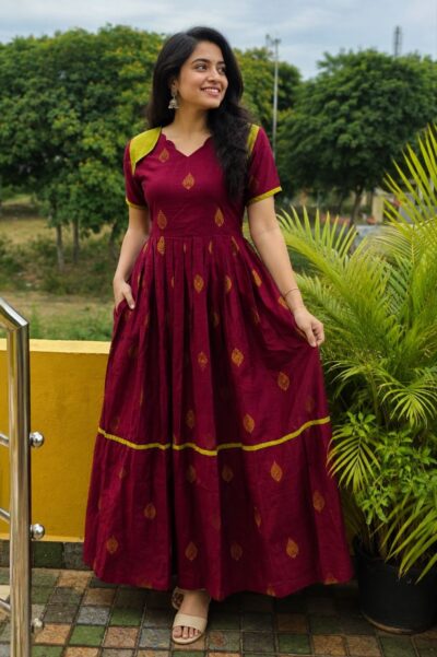 Raw Silk Feeding Maxi Dress