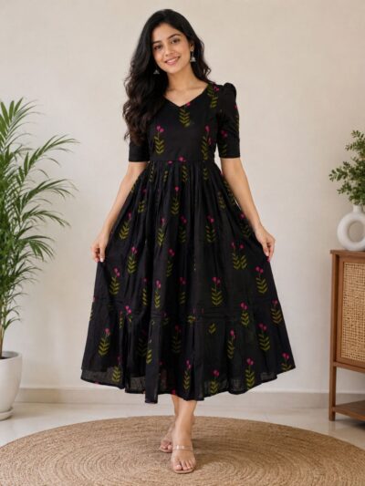 Cotton 2 tier maxi with full cotton lining