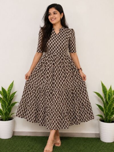 Cotton 2 tier maxi with full cotton lining