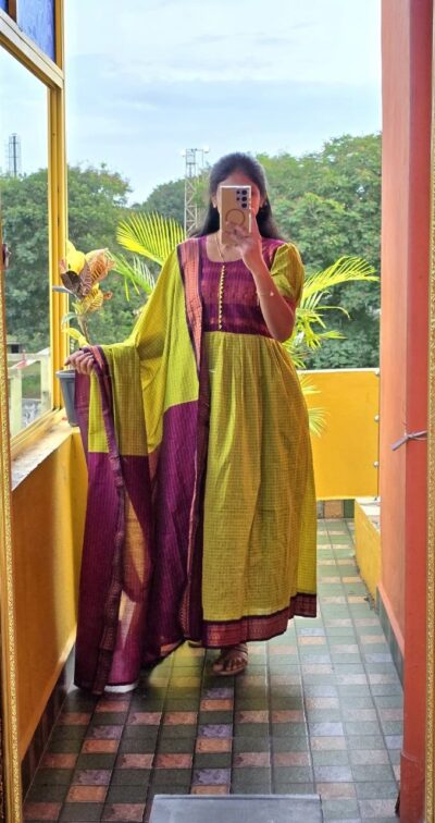 Sungudi Cotton Maxi – length 52 ( customizable)