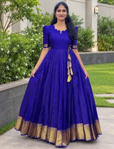 Banarasi soft silk anarkali
